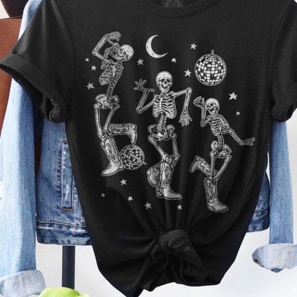 Oversized dancing Skelton tee - Picture 2 of 3